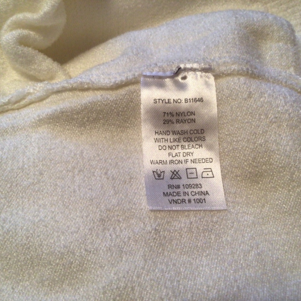 🔥NWT🔥Vintage Havana Open Front Oversized White Cardigan - Picture 4 of 6